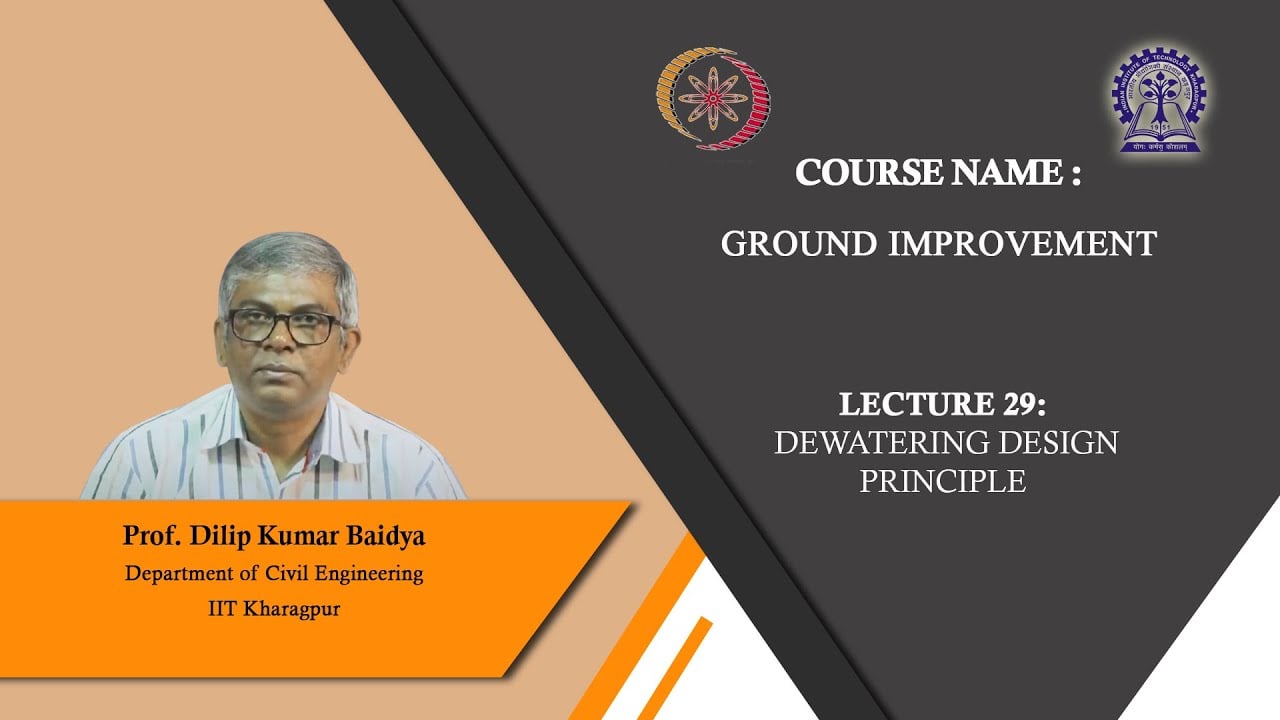 NPTEL IIT Kharagpur: Dewatering Design Principle