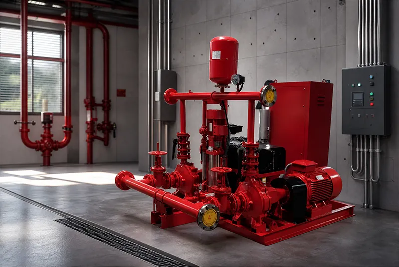 BORRAPUMP fire pump package shown while separating equipment and package boundaries