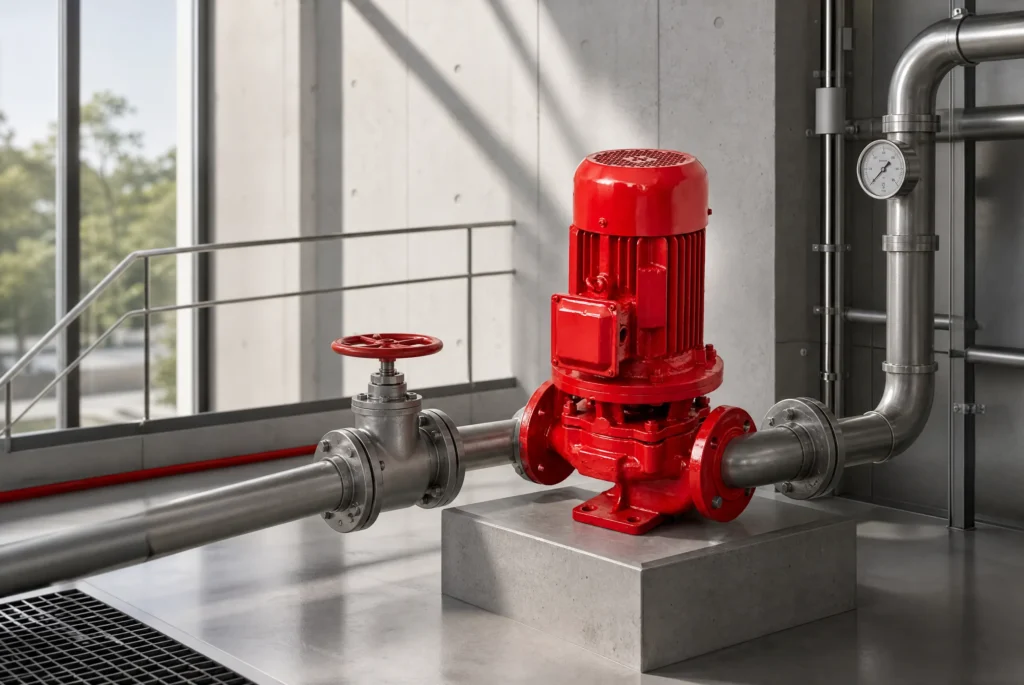 What is the purpose of a vertical booster pump?