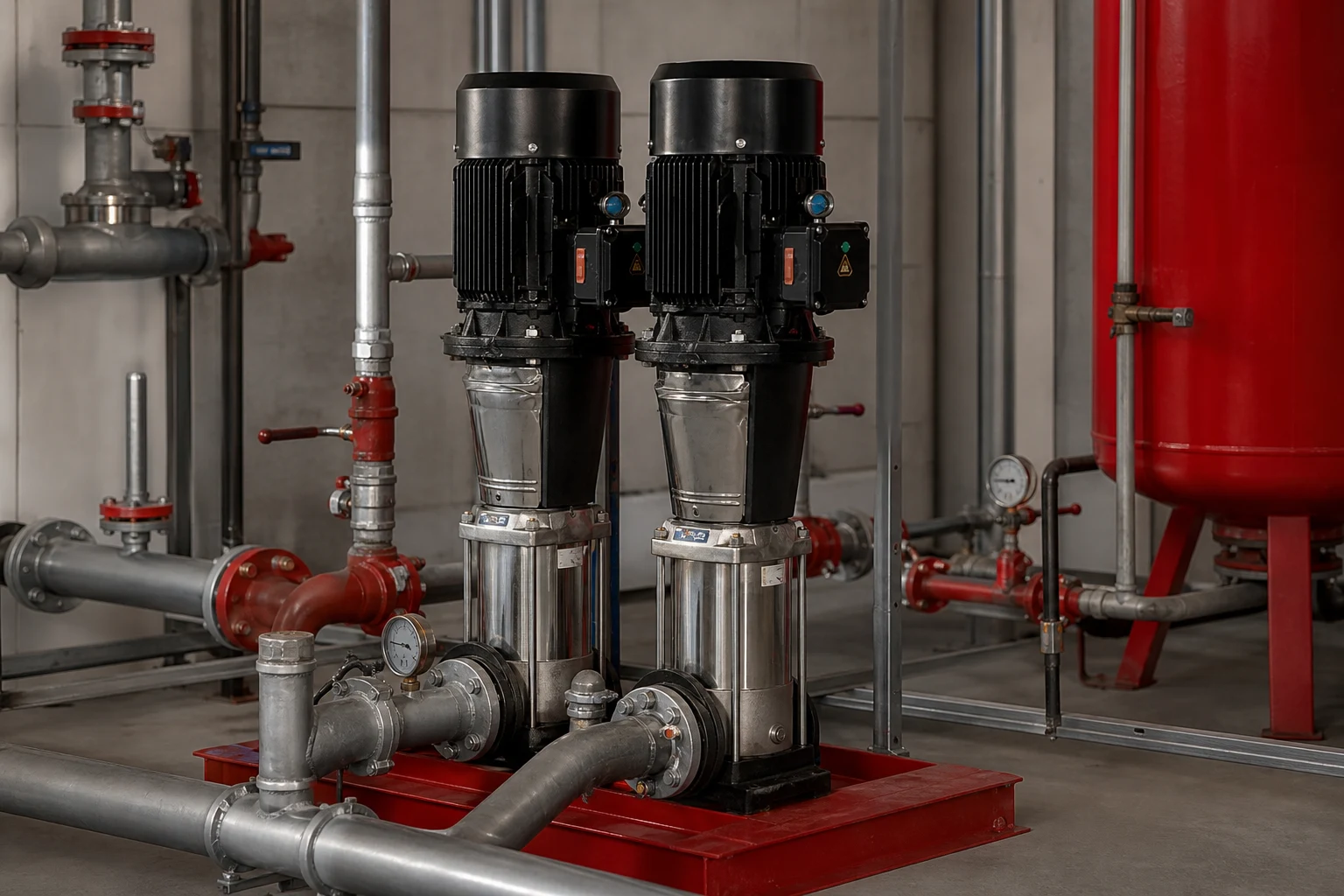 booster pump — BORRA product in industrial facility (illustrative)