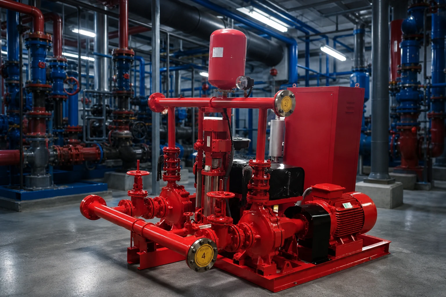 fire pump acceptance testing — BORRA official product with illustrative industrial background (not a real site photo)