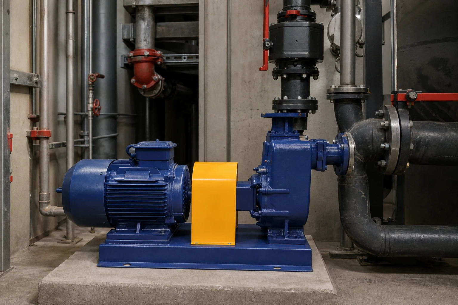 self priming pump — BORRA product in industrial facility (illustrative)