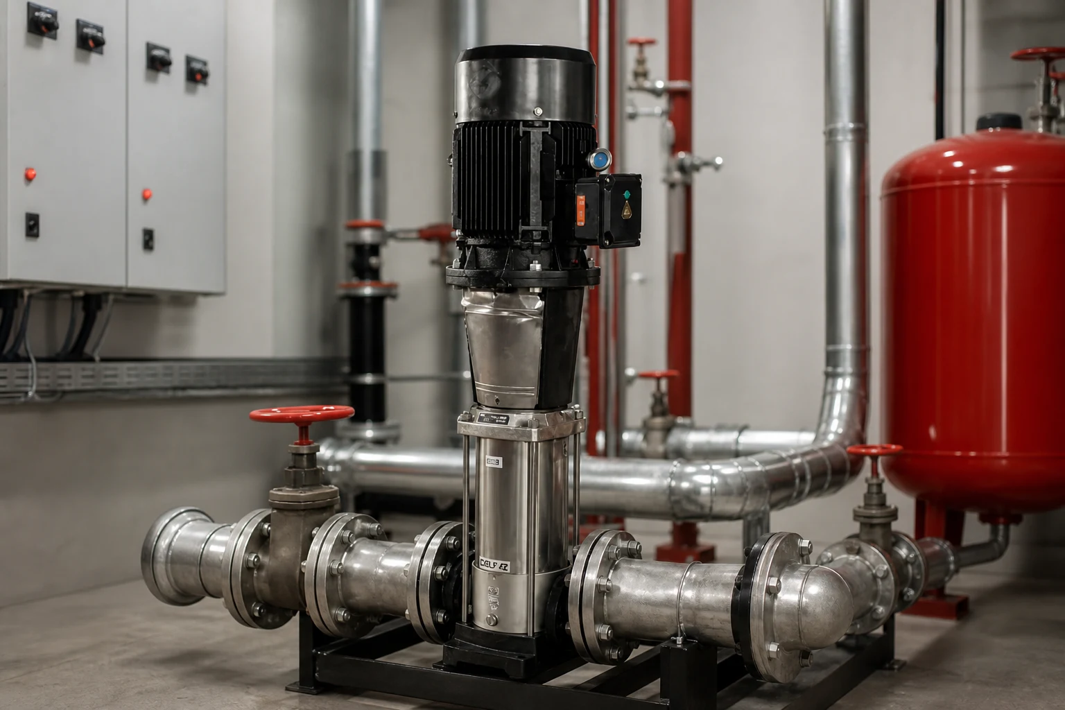 vertical booster pump — BORRA product in industrial facility (illustrative)