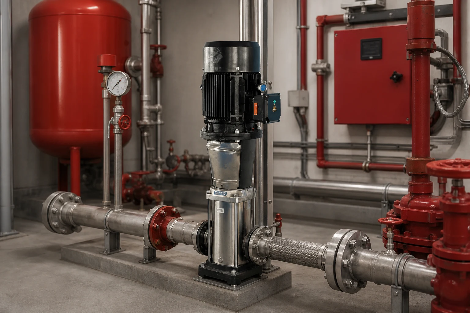 vertical multistage pump — BORRA product in industrial facility (illustrative)