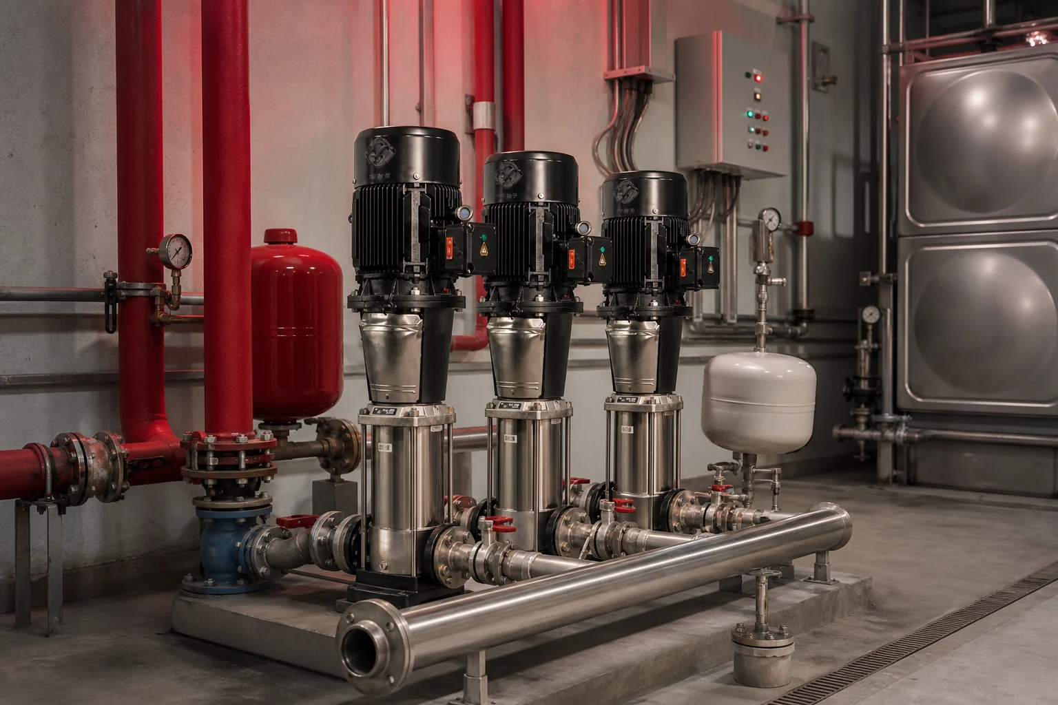 water booster pump — BORRA product in industrial facility (illustrative)