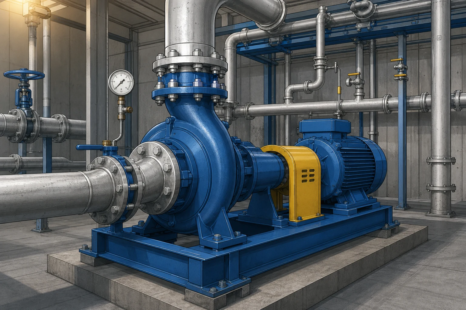 Illustration for water booster pump sizing article (concept image only)