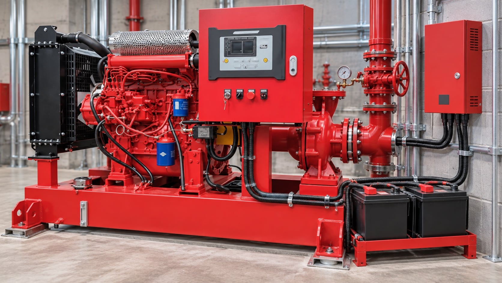Diesel Fire Pump Battery Sizing and Charger Selection — design and installation check