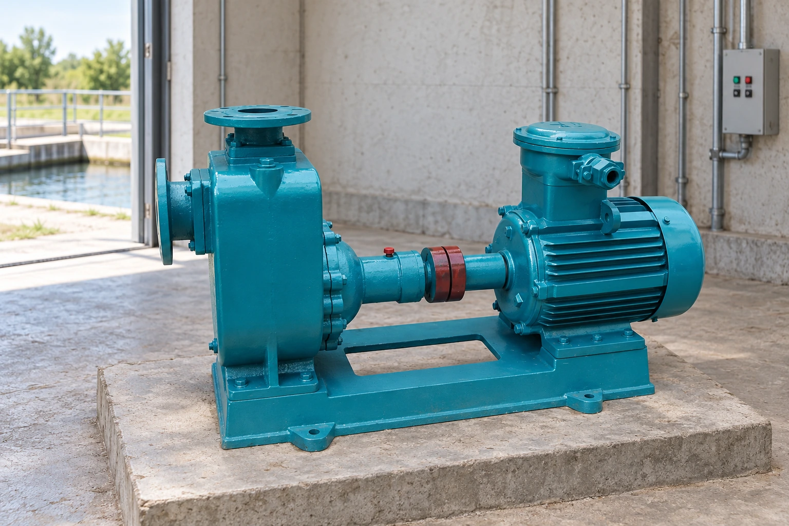 BorraPumps Centrifugal Electric Self-Priming Water Pump — illustrative setting