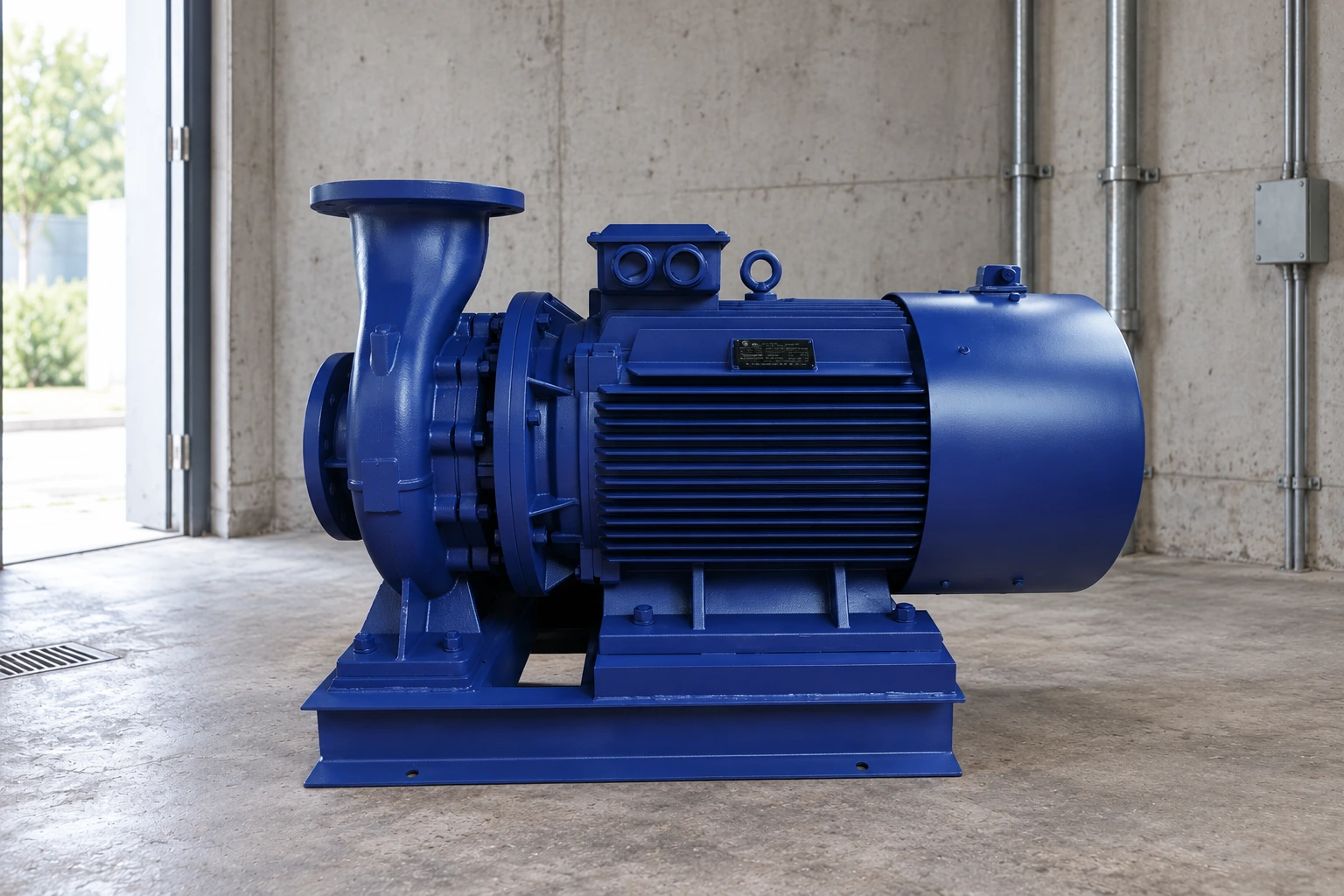 BorraPumps ISW Horizontal Inline Pump for Clean Water Transfer — illustrative setting