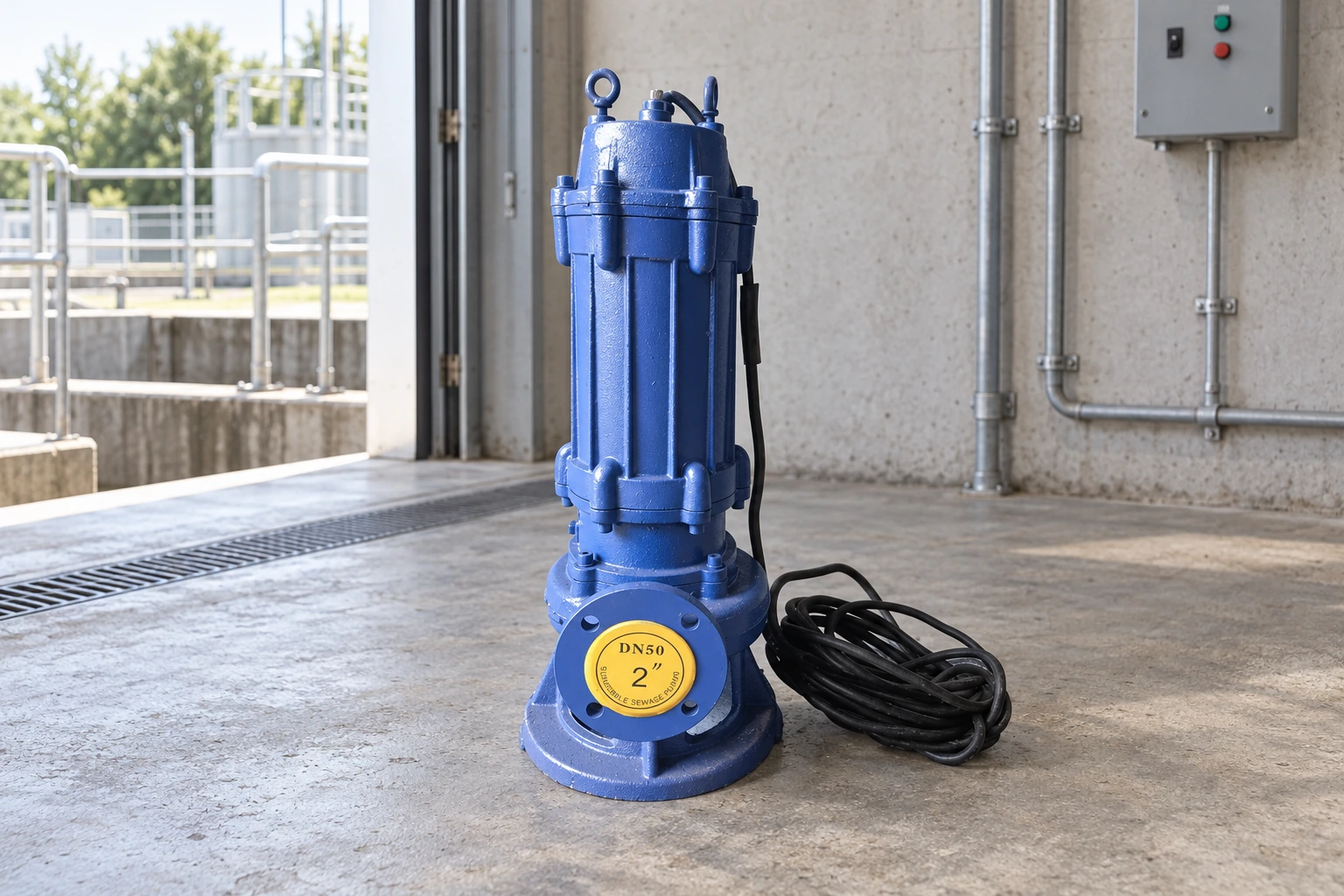 BorraPumps WQ Submersible Sewage Pump for Dewatering — illustrative setting