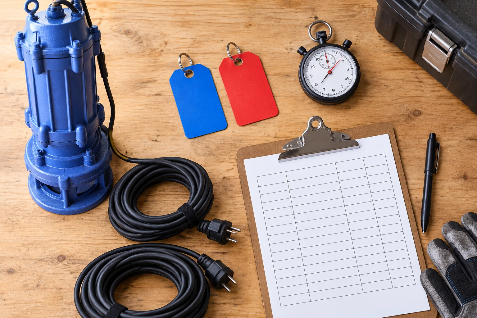Pump availability tags and a cycle log beside the referenced pump