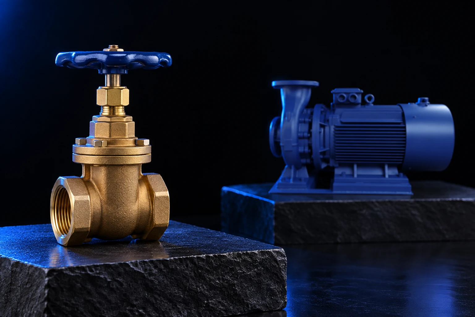 Separate closed valve with the reference ISW pump in the background