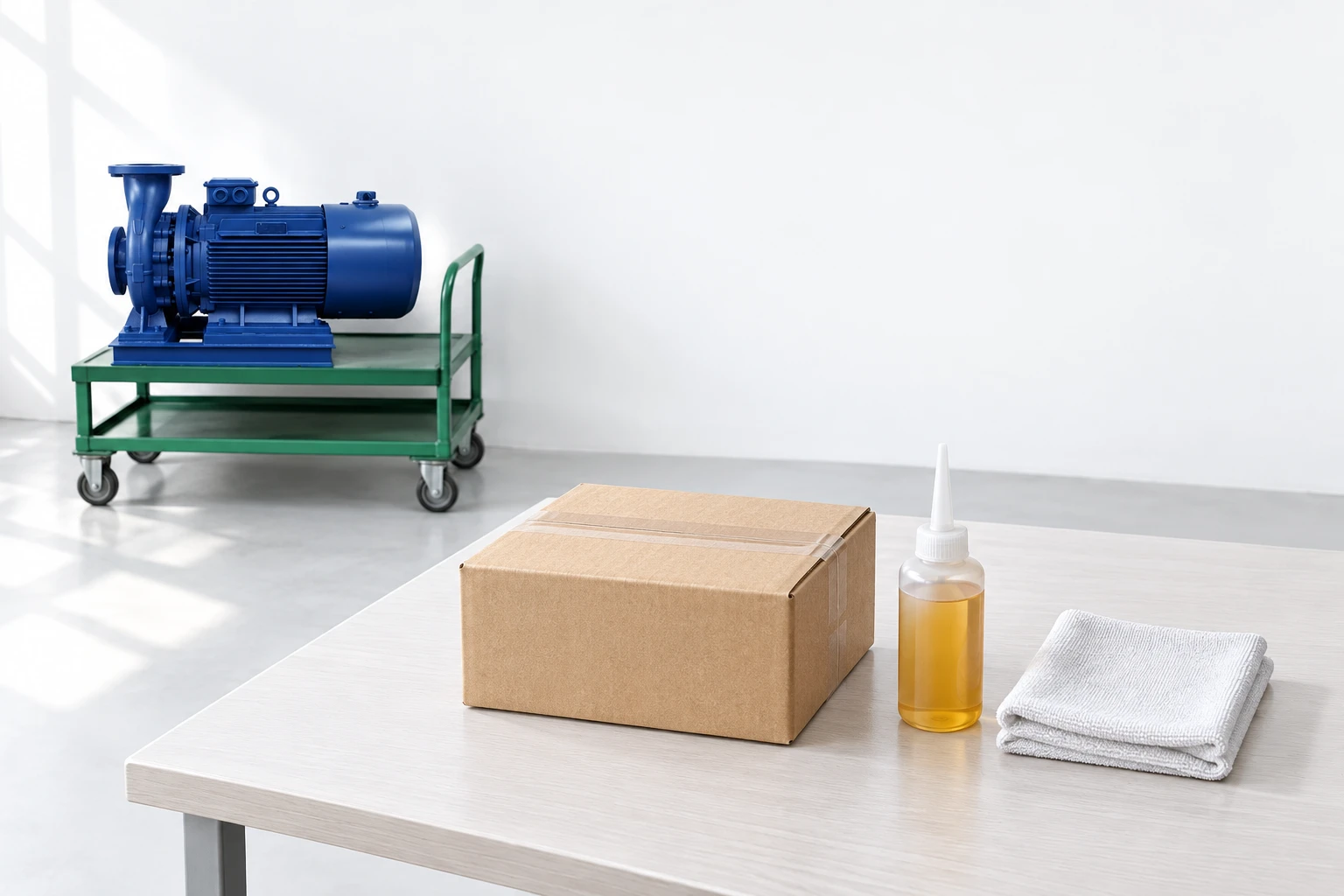 Clean maintenance supplies with the reference ISW pump on a separate trolley